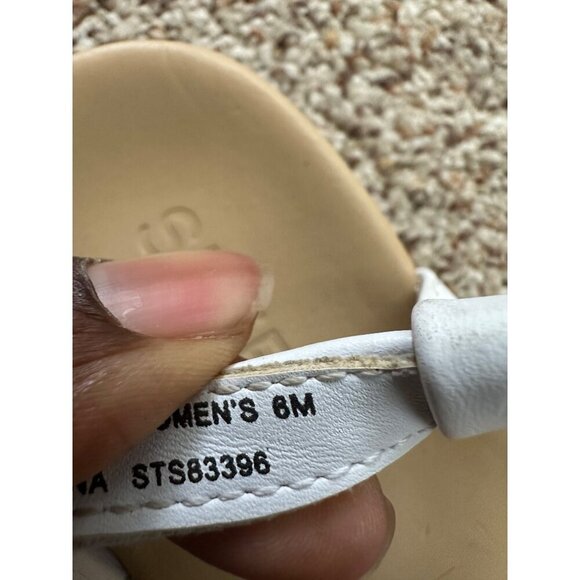 Sperry Top-Sider Saltwater Buckle Sandals 6M White Leather Thong Sandals 6M - Picture 7 of 7